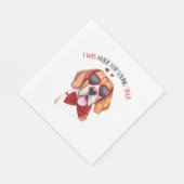 Beagle Dog Made for Love You Serviette (Ecke)