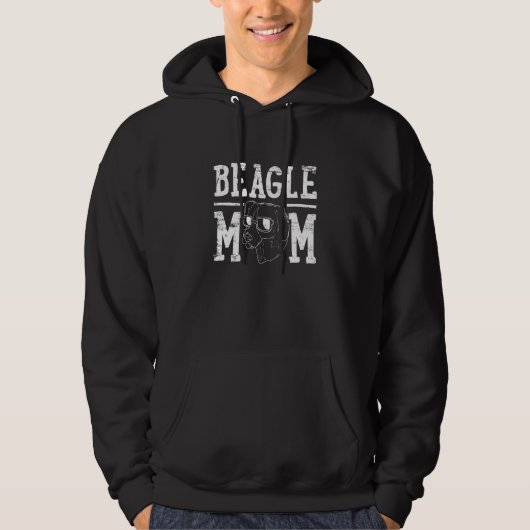 Beagle Dog Mama Mama Hoodie (Vorderseite)