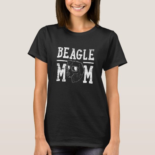 Beagle Dog Mama Mama T-Shirt (Vorderseite)