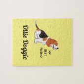 Beagle Dog Mein bester Freund Individuelle Name Puzzle (Horizontal)