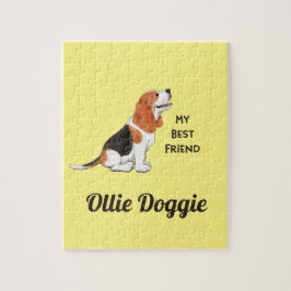 Beagle Dog Mein bester Freund Individuelle Name Puzzle