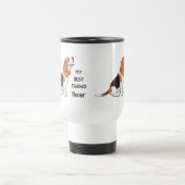Beagle Dog Mein bester Freund Individuelle Name Reisebecher (Mittel)