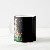 Beagle Dog Merry Woofmas Funny Xmas Lights Santa H Kaffeetasse (Vorderseite Links)
