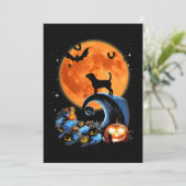 Beagle Dog Moon Pumpkin Halloween Kostümgeschenk Ankündigung (Stehend Vorderseite)