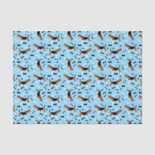 Beagle Dog Muster Niedlicher Beagle Seidenpapier