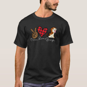 Beagle Dog Niedlich Peace Liebe Welpe T-Shirt
