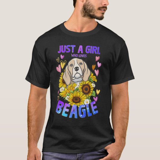 Beagle Dog Niedlich Puppy Girl Woman T-Shirt (Vorderseite)