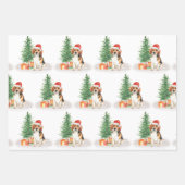 Beagle Dog Niedlich Weihnachten Geschenkpapier Set (Vorderseite 2)