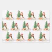 Beagle Dog Niedlich Weihnachten Geschenkpapier Set (Vorderseite)