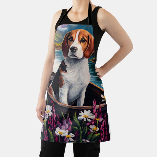 Beagle Dog on a Paddle: Ein Landschaftliches Abent Schürze (InSitu)