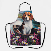Beagle Dog on a Paddle: Ein Landschaftliches Abent Schürze (Vorderseite)