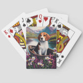 Beagle Dog on a Paddle: Ein Landschaftliches Abent Spielkarten (Rückseite)