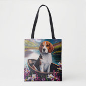 Beagle Dog on a Paddle: Ein Landschaftliches Abent Tasche (Vorderseite)
