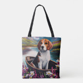 Beagle Dog on a Paddle: Ein Landschaftliches Abent Tasche (Rückseite)