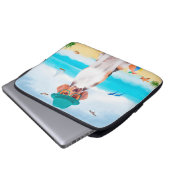 Beagle Dog on Beach Laptopschutzhülle (Vorne Knopf)