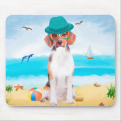 Beagle Dog on Beach Mousepad (Vorne)