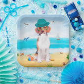 Beagle Dog on Beach Pappteller (Party)