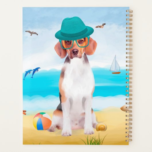 Beagle Dog on Beach Planer (Rückseite)