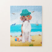 Beagle Dog on Beach Puzzle (Vertikal)