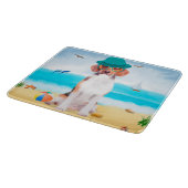 Beagle Dog on Beach Schneidebrett (Ecke)