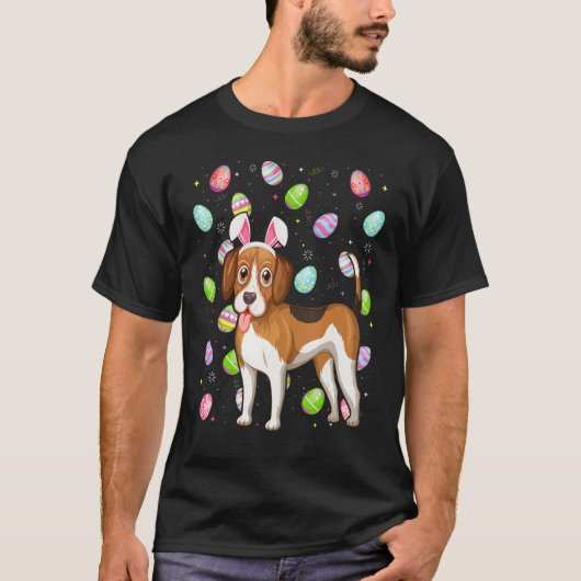 Beagle Dog Ostereier Beagle Ostern Sonntag T-Shirt (Vorderseite)