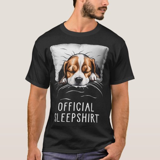 Beagle Dog Owner Official Sleep T-Shirt (Vorderseite)