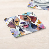Beagle Dog Paper Untersetzer (angewinkelt)