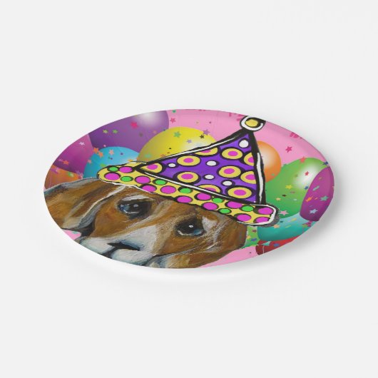 BEAGLE DOG PAPPTELLER (Schrägansicht)