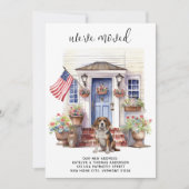 Beagle Dog Patriotische Personalisierte Heimtiere Ankündigung (Vorderseite)