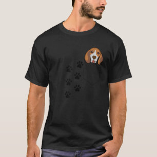 Beagle Dog Paw Print Niedlich Hound Puppy für Dame T-Shirt