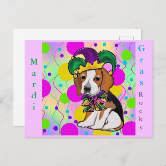 Beagle Dog Postkarte (Vorne/Hinten)