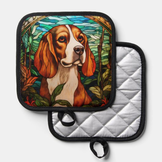 Beagle Dog Pot Holder Topflappen (Vorderseite/Rückseite)