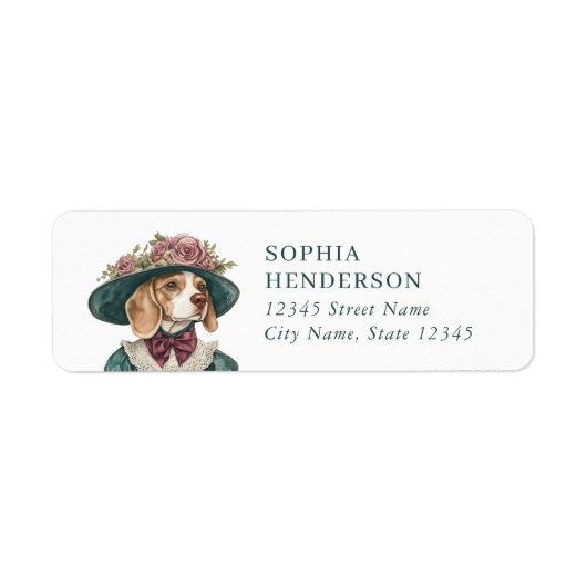 Beagle Dog Return Address Labels (Vorne)