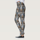 Beagle Dog Riding Motorrad Weihnachten Leggings (Links)