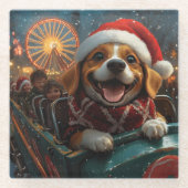 Beagle Dog Roller Untersetzer Weihnachten (Vorderseite)