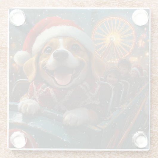 Beagle Dog Roller Untersetzer Weihnachten (Rückseite)