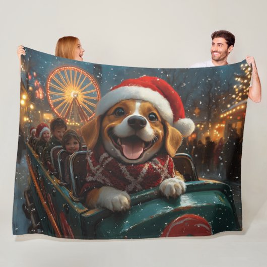 Beagle Dog Roller Untersetzer Weihnachten Fleecedecke (Beispiel)