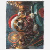 Beagle Dog Roller Untersetzer Weihnachten Fleecedecke (Vorderseite)