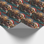 Beagle Dog Roller Untersetzer Weihnachten Geschenkpapier (Ecke)