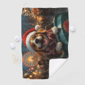 Beagle Dog Roller Untersetzer Weihnachten Golfhandtuch (Insitu)