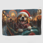 Beagle Dog Roller Untersetzer Weihnachten Golfhandtuch (Horizontal)