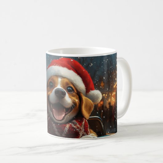 Beagle Dog Roller Untersetzer Weihnachten Kaffeetasse (VorderseiteRechts)