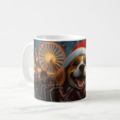 Beagle Dog Roller Untersetzer Weihnachten Kaffeetasse (Vorderseite Links)