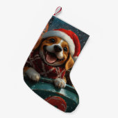 Beagle Dog Roller Untersetzer Weihnachten Kleiner Weihnachtsstrumpf (Vorderansicht (hängend))