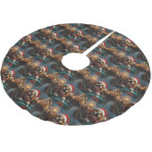 Beagle Dog Roller Untersetzer Weihnachten Polyester Weihnachtsbaumdecke (Schrägansicht)