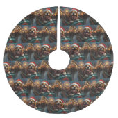 Beagle Dog Roller Untersetzer Weihnachten Polyester Weihnachtsbaumdecke (Vorderseite)