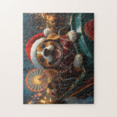 Beagle Dog Roller Untersetzer Weihnachten Puzzle (Vertikal)