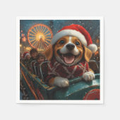 Beagle Dog Roller Untersetzer Weihnachten Serviette (Vorderseite)
