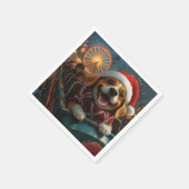 Beagle Dog Roller Untersetzer Weihnachten Serviette (Ecke)