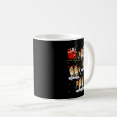 Beagle Dog Santa Sleigh Flying Funny Magical Chris Kaffeetasse (VorderseiteRechts)